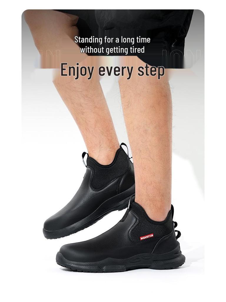 Non-slip Oil-proof Chef Shoes: Lightweight, Comfortable, Wear-resistant Safety Shoes for Long Hours and All Seasons