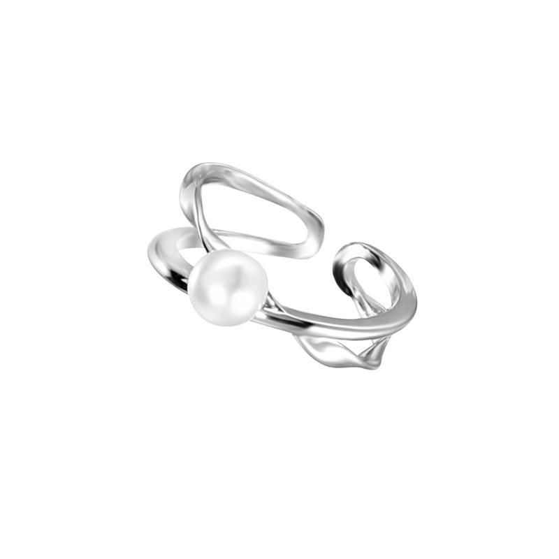 Irregular Opal Ring Trendy Elegant Simple Women Punk Lava Texture Handmade Rings Girls Party Jewelry Gifts Accessories