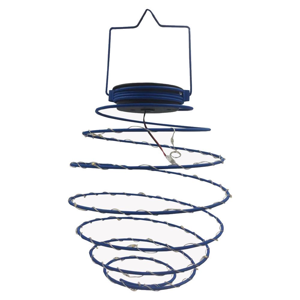 Солнечный ананасовый железный фонарь со светодиодными гирляндами: Уличный водонепроницаемый декоративный подвесной светильник