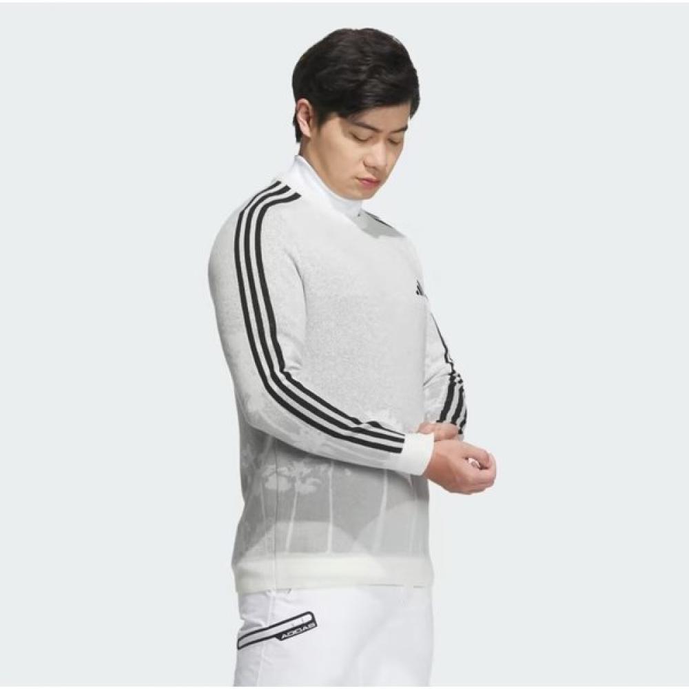 Adidas Golf 23fw Мужской S Трикотажный Длинный Рукав La SunSet Круглый Вырез Свитер Hy0967 Белый