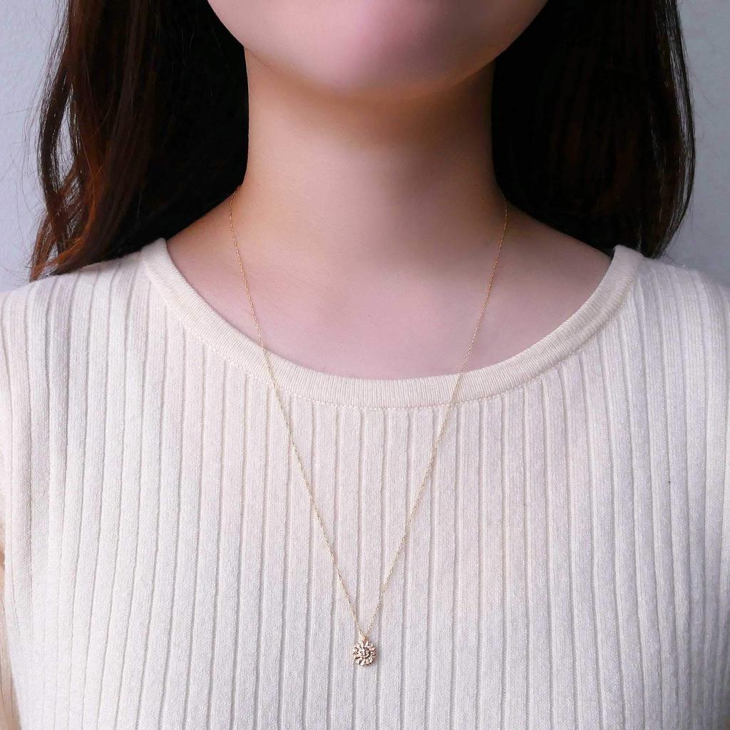 Vendome Necklace K10 Yellow Gold Sun and Moon Coin GJVN045455YG [Official] [VIH Aoyama]