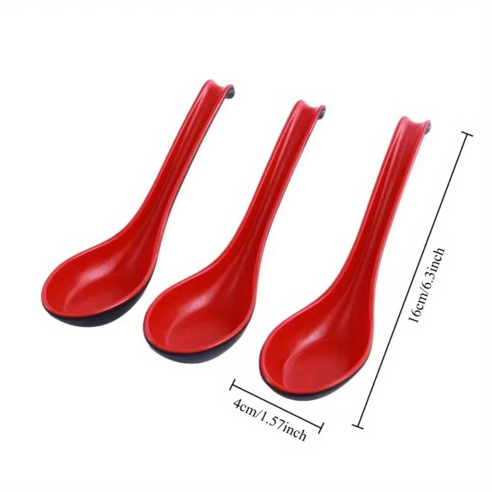 1/5/10pcs Heat-resistant Soup Spoon Drop-resistant Tablespoon Durable Ramen Spoon Kitchen Cutlery