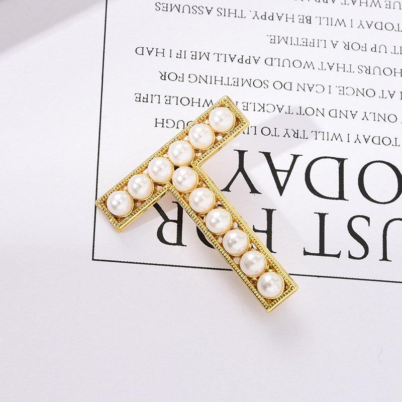 Брошь в классическом стиле, очаровательная брошь, булавка с буквой, модная брошь, модная булавка