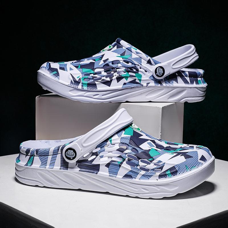 Fashion Summer Men Slippers Outdoor Garden Shoes  Male Beach Slippers Flip-Flops Men Indoor Home Slides Loafers Mules Plus Size 49