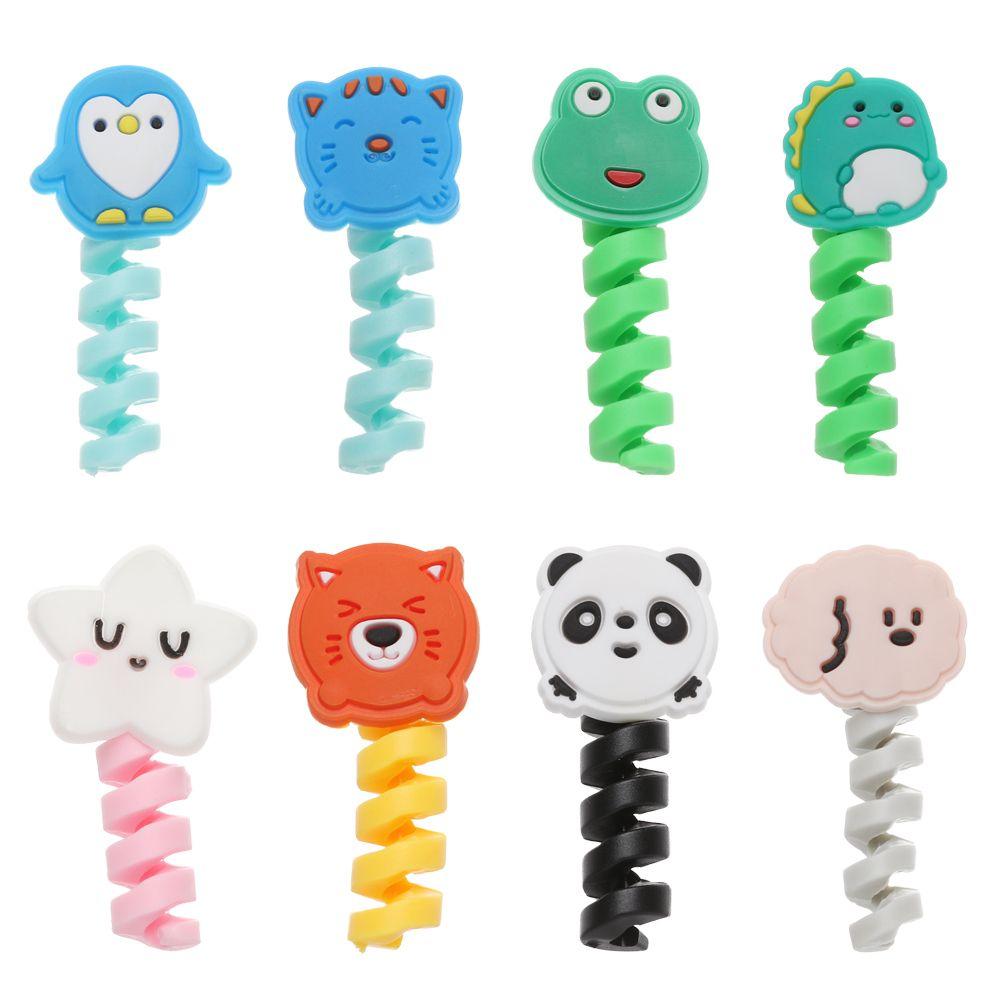 Мультяшный USB органайзер для кабеля, защитная трубка, протектор для кабеля передачи данных, защита шнура, защита провода, накладка для зарядного кабеля