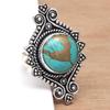 Blue Copper Turquoise Gemstone Handmade Silver Jewelry  "7.5"