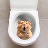 Милые наклейки на унитаз с хомяками, водостойкие съемные самоклеящиеся декали для ванной комнаты и домашнего декора