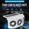 Автомобильный вытяжной вентилятор Солнечный автомобильный охлаждающий вентилятор Циркуляционный вытяжной вентилятор Автомобильный вентилятор