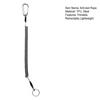Tether Retractable Carabiner Safety Rope Spiral Coiled Lanyard Spring Elastic Rope Fishing Lanyards