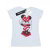 Womens/Ladies Minnie Mouse Bow Eyes Cotton T-Shirt
