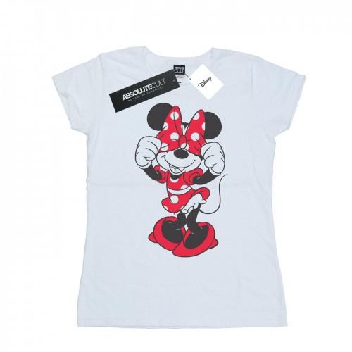 Disney Womens/Ladies Minnie Mouse Bow Eyes Cotton T-Shirt