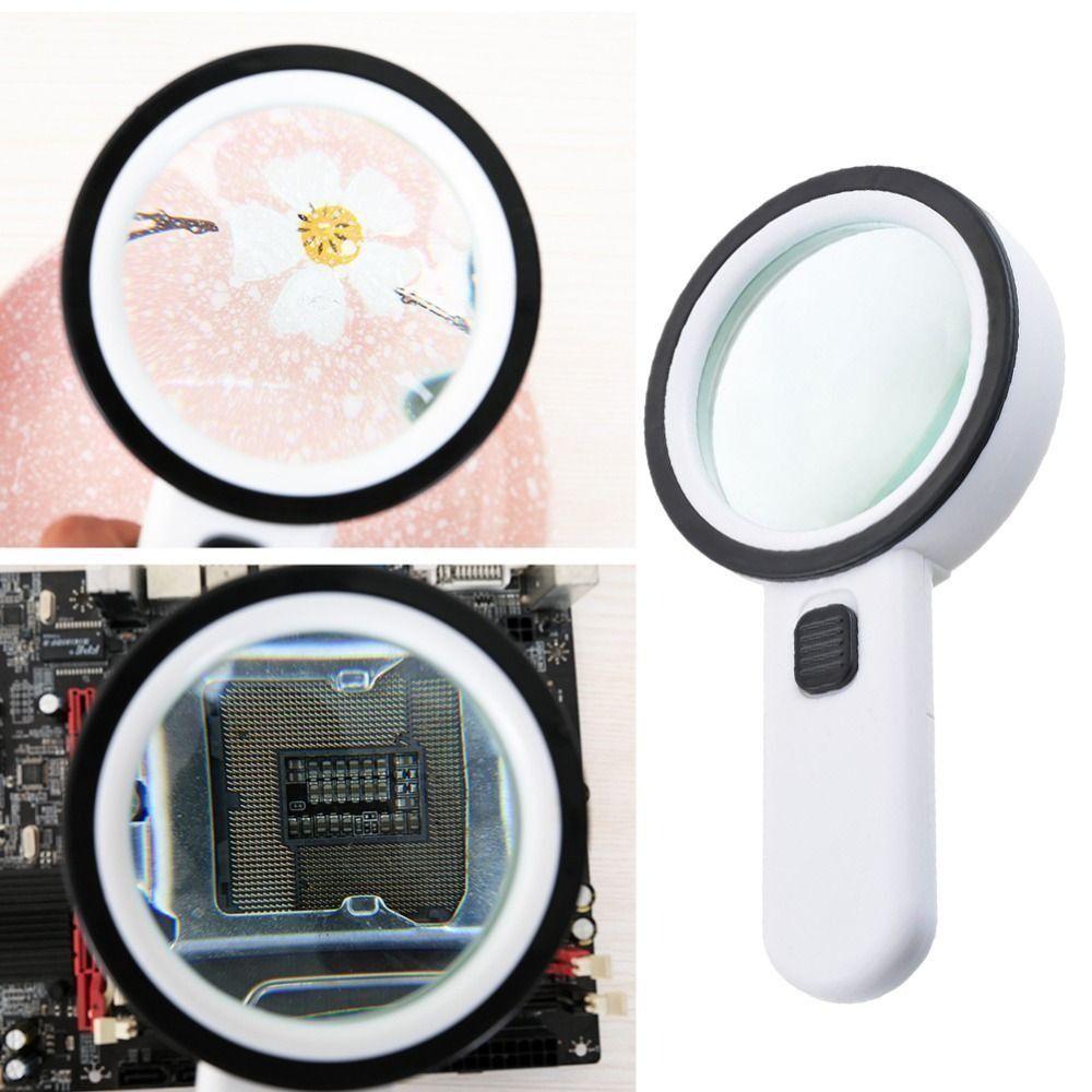 Illumination Lighted Magnifying Glass LED Light Illuminated Magnifier Seniors Reading