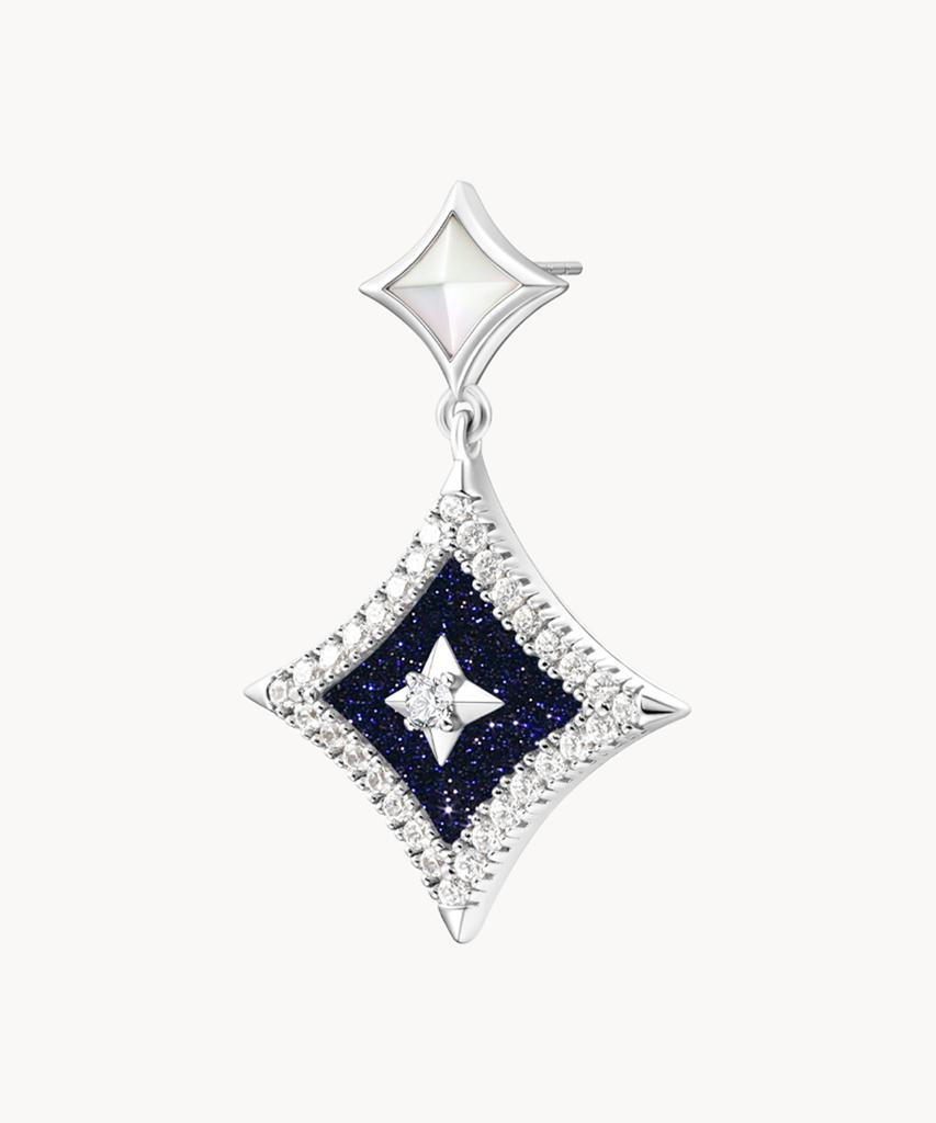 Lola Rose Starry Blue Sandstone Silver Women'S Daily Earrings