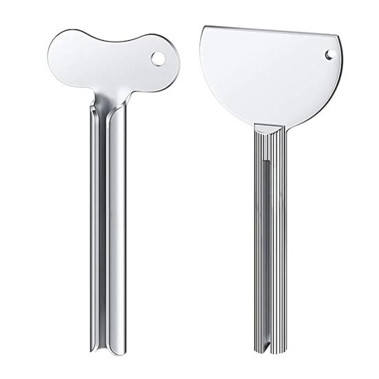 Выдавливатель зубной пасты Металлический выдавливатель тюбиков Нержавеющая сталь Форма ключа Ручной ролик для зубной пасты Портативный отжим для тюбиков для краски, крема для волос, косметики