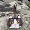 Leather Cat Leather Keychain Doll Kitten Animal Bag Hanging Unique Cat Leather Pendant  Men Women
