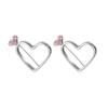 ANENJERY Модные серьги с вырезами в форме сердца для женщин, ювелирные изделия, серебряные серьги, помолвка, подарки для свадебной пары