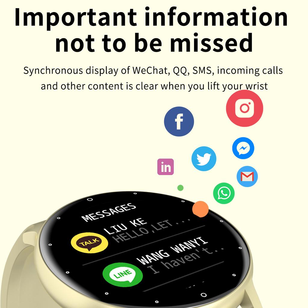 Круглые умные часы ZL02C PRO для женщин и мужчин, спортивные, для фитнеса, умные часы, монитор сна и сердечного ритма, водонепроницаемые часы для iOS и Android