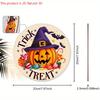 Halloween Wooden Sign with Wizard Pumpkin Pattern - Unique Figurine Ornaments with Trick or Treat - Ideal for Front Door, Farm, Porch Decor