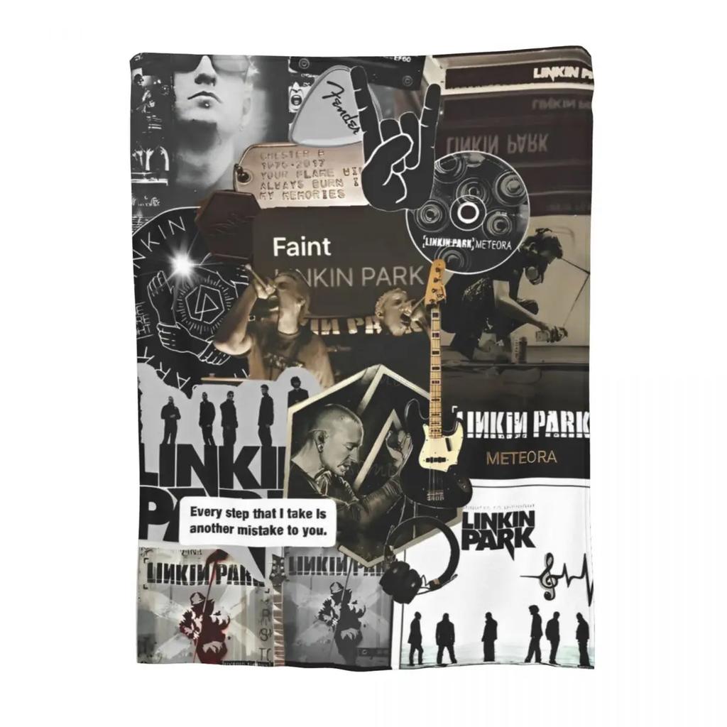 Покрывало-плед L-Linkin Rock Park Флисовое Супер Теплое Пледы для Дома Дивана Спальни Одеяло