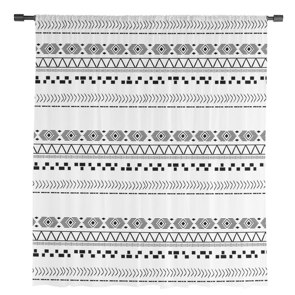 Ретро линии, текстура, прозрачные шторы для гостиной, спальни, детской комнаты, тюлевые занавески для окон