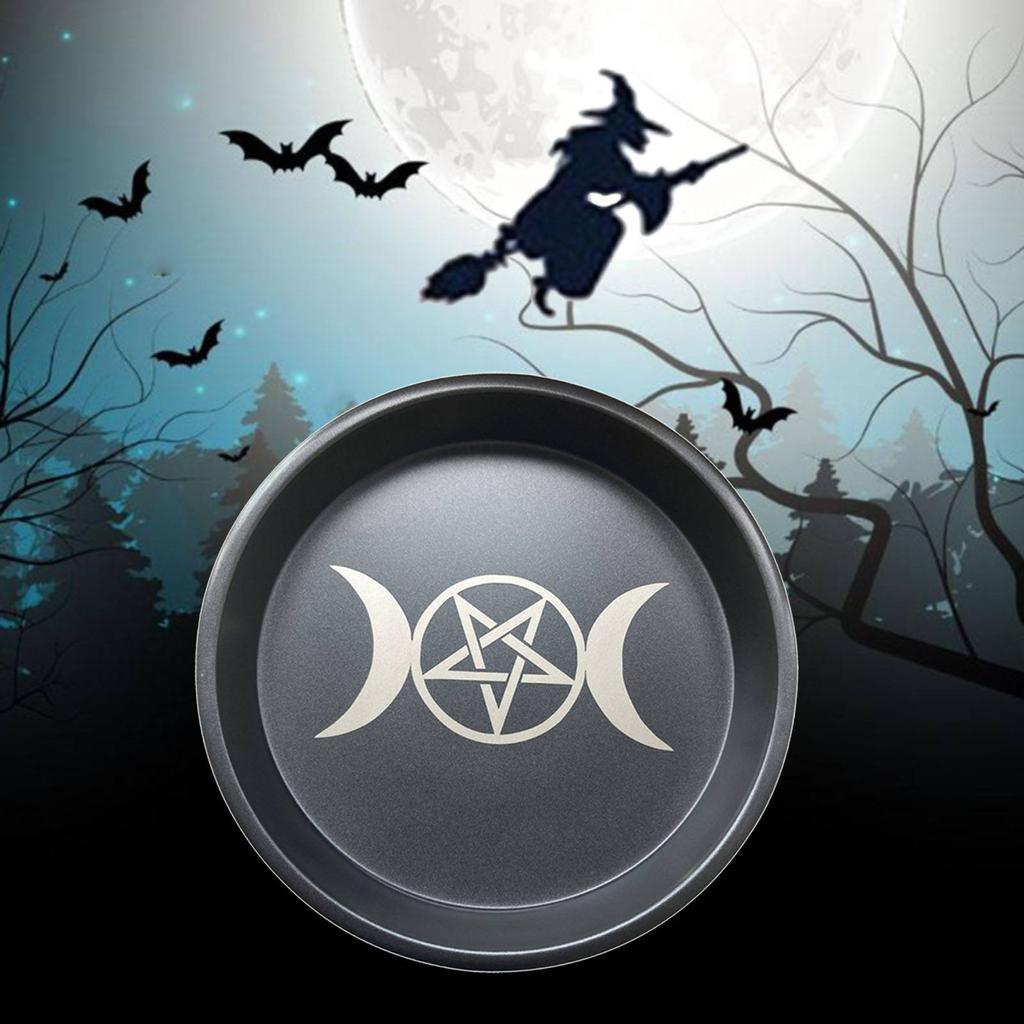 Стальной Астрологический Подсвечник Фазы Луны и Звезды Стол Алтарь Молочный