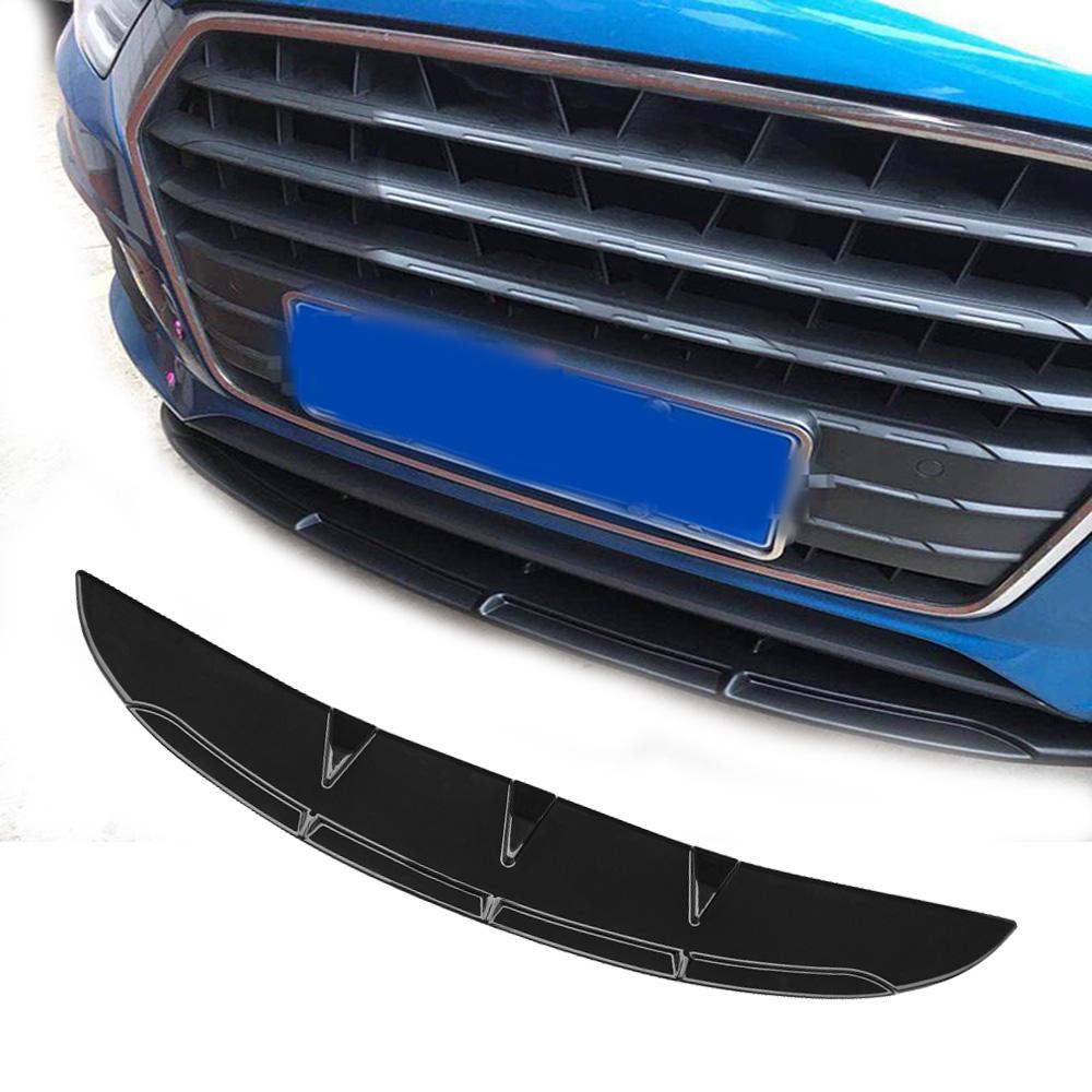 Universal Front Bumper Lip Splitter Body Kit Spoiler Black Lower Diffuser Guard Deflector Aprons Cover Car Exterior W/ Screws