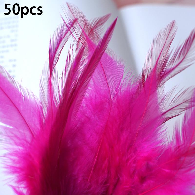 50 шт. натуральное перо макарон цветное куриное перо красочное индюшиное перо красочное перо
