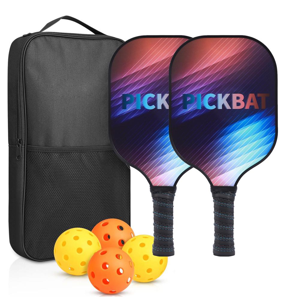 Pickleball Racket Beach Rackets Outdoor Sports 40 Hole Pickleball Glass Fiber Portable Net Pocket Suction Ball Set