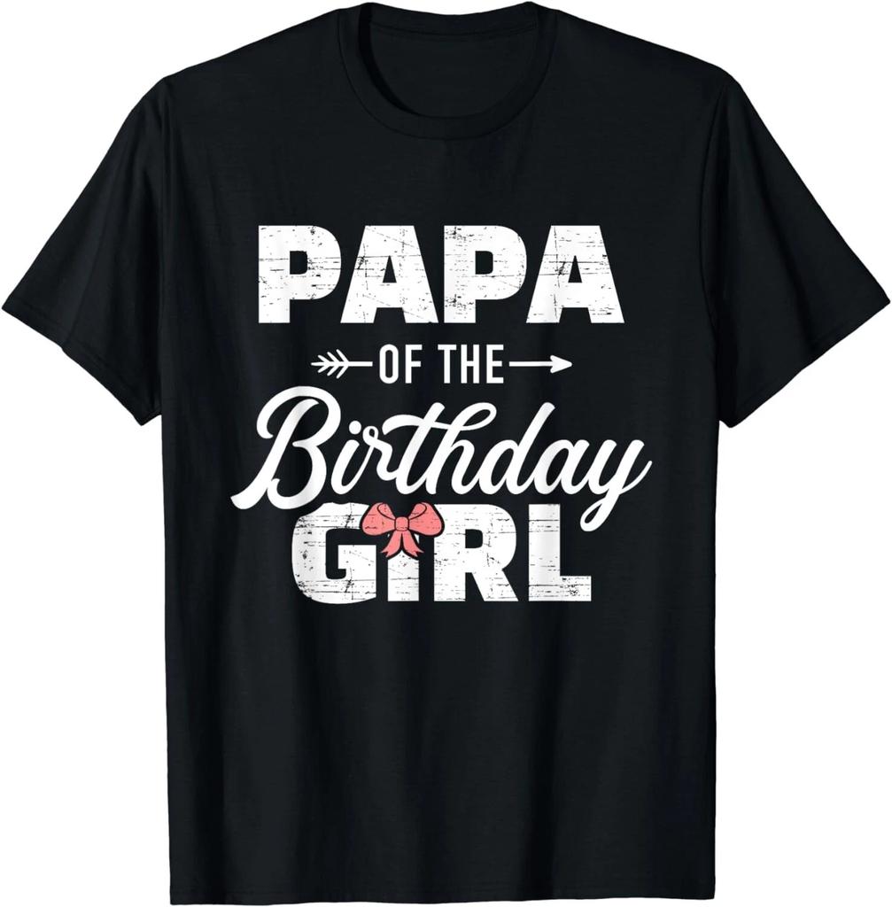 Papa of the birthday daughter girl matching family grandpa Gifts Unisex T-Shirt