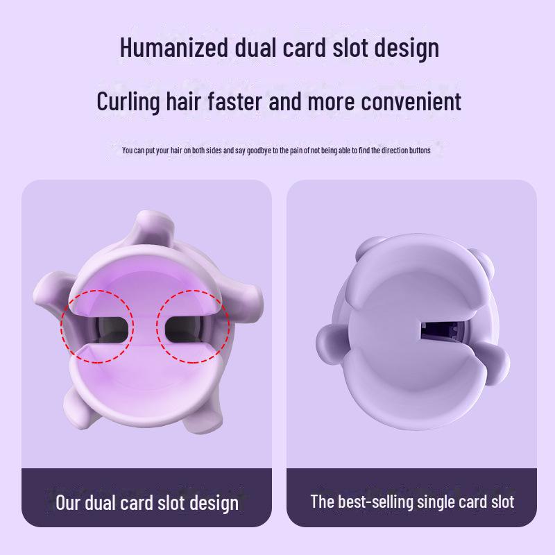 Automatic 32mm Dual-Slot Curling Iron: Long-Lasting Waves, Gentle On Hair, Dorm-Friendly Low Power