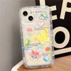 Дофаминовый Цвет Бабочка Подходит для iPhone17ProMax Чехол для Мобильного Телефона с Подушкой Безопасности 16Pro Apple 13/15 Черно-Белый