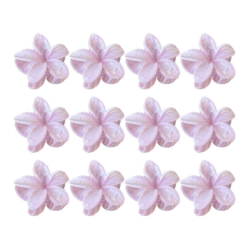 Gradient Frangipani Hair Clip Female Versatile Sweet Resort Fairy Shark Clip Vintage Hair Accessories