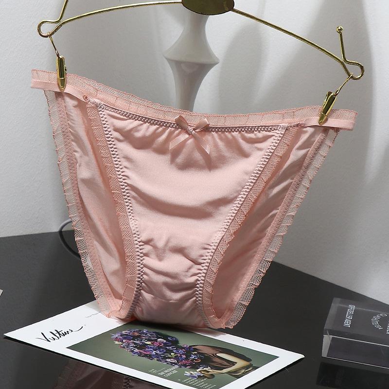 European & American Milk Silk Plus Size Women's Low-Waist High-Cut Panties