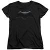Justice League Movie Batman Logo Womens T Shirt Black
