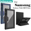 Nillkin Для Samsung Galaxy Tab S10 Ultra Слайдер для камеры Ударопрочный Жесткий ПК+Полиуретановая Кожа Бампер Защитный Чехол