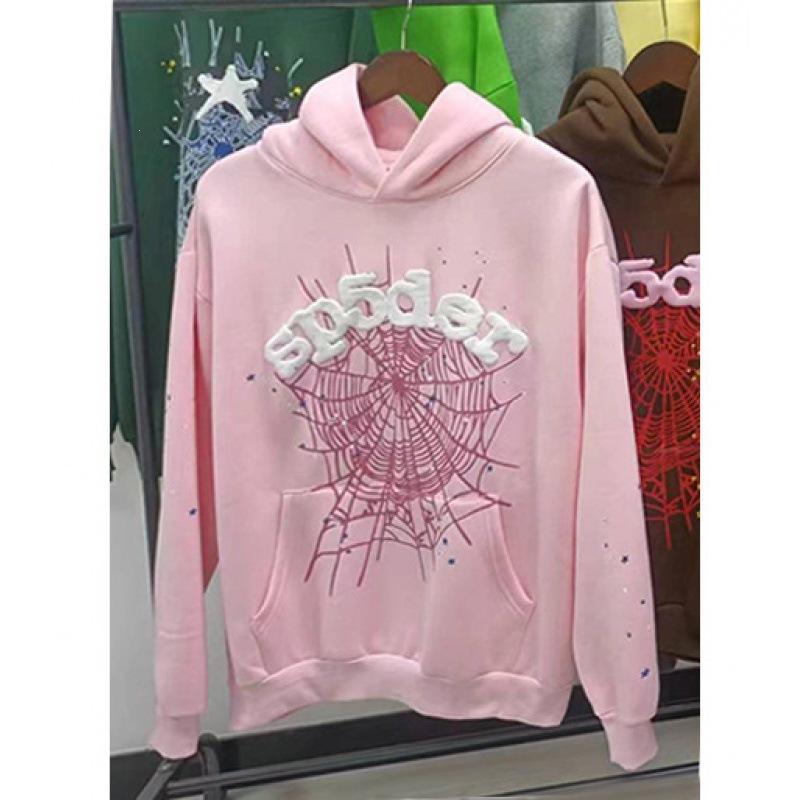 New pullover print American trend street heavy loose men's and women's hooded sweater set