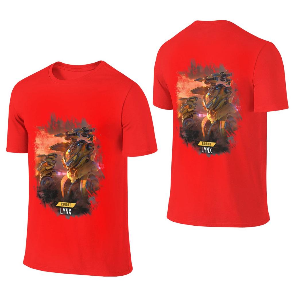 Robot Lynx At War Zone Short Style Reversible Tshirt Fresh Girlish Feeling Antipilling Tees