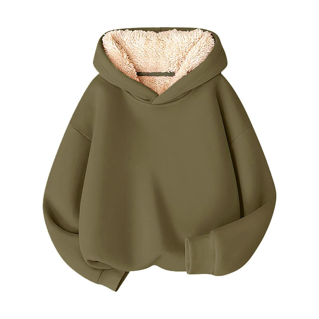 Толстовка с капюшоном из флиса для мальчиков и девочек, осенне-зимняя, средняя, детская, однотонная, теплая одежда, детский флисовый топ с капюшоном