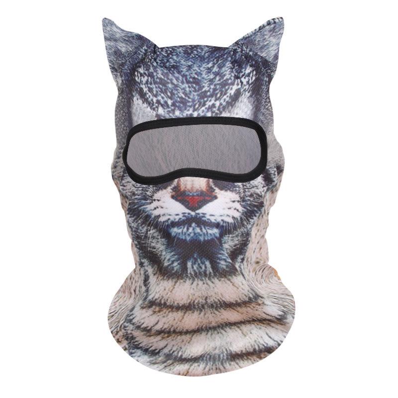 Смешные Шапки-Бини 3D Кошка Животное Лыжная Балаклава для Мужчин Женщин Лыжная Маска Шапки с Ушами Музыкальные Фестивали Рейвы Лыжный Хэллоуин Подарки