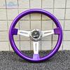 14inch JDM Classic Sports Steering Wheel Chrome Spoke Car Sim Racing Game Steering Wheel for Universal