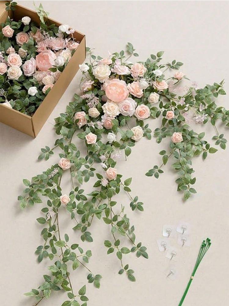 2шт искусственные цветочные зеленые композиции свадебная арка цветы с подвесными виноградными лозами гирлянда для приветственных знаков настенный декор окна дома