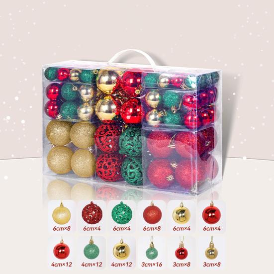 Yousheng 100 Pcs Christmas Balls Ornaments Plastic Shatterproof Hanging Balls Decoration for Xmas Tree Holiday Home Party Decor