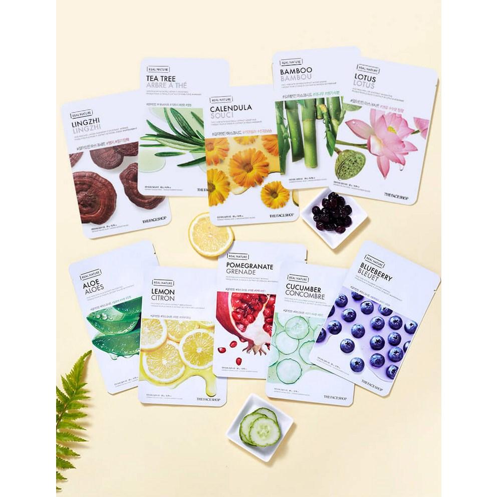 [THE FACE SHOP] Маска-патч Real Nature - Гранат (20 г x 1 лист)