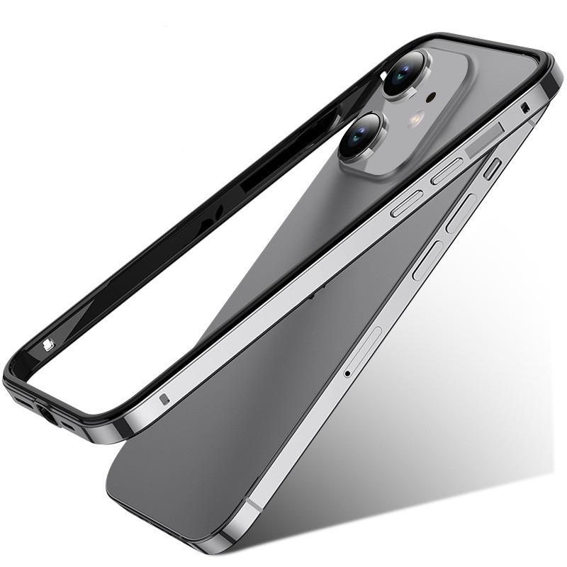 Aluminum Metal Silicone Hard Anti-knock Shockproof Frame Back Cover Bumper Case for iPhone 16 15 14 13 Pro Max Case