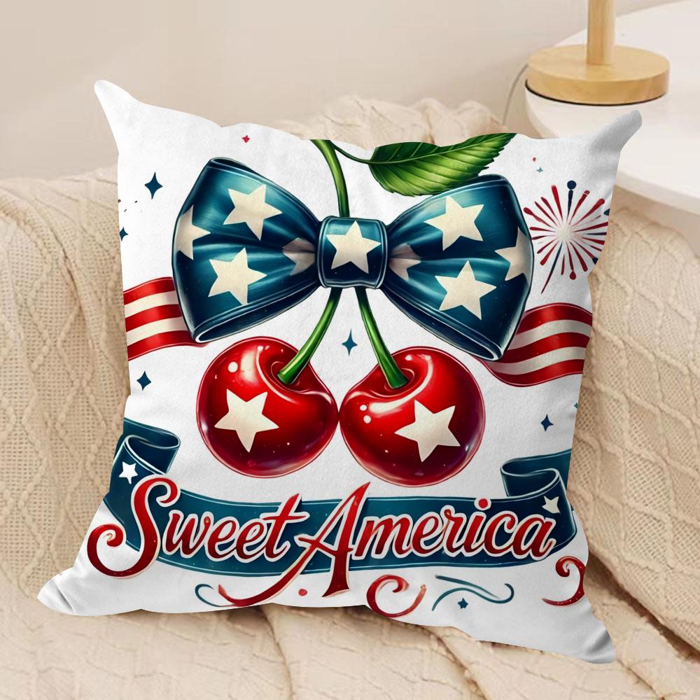 Happy th Anniversary Cushion Cover Soft Plush Fabric DoubleSided Printed Cushion Covers for All Seasons Modern Home Decor