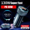 Pd 30 Вт Металлическое Автомобильное Зарядное Устройство Usb C 100 Вт Супер Быстрая Зарядка С Дисплеем Для Iphone 14 Pro Max 13 12 11 Samsung Huawei Xiaomi