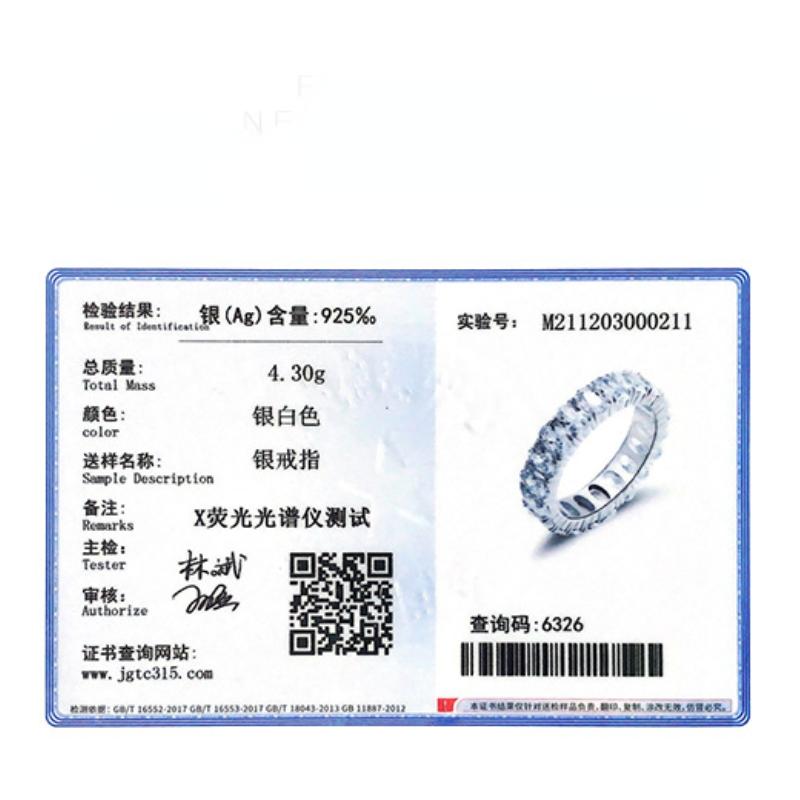 Tancise Classic 925 Sterling Silver Zircon Ring Ladies Jewelry Wedding Promise Party Gift