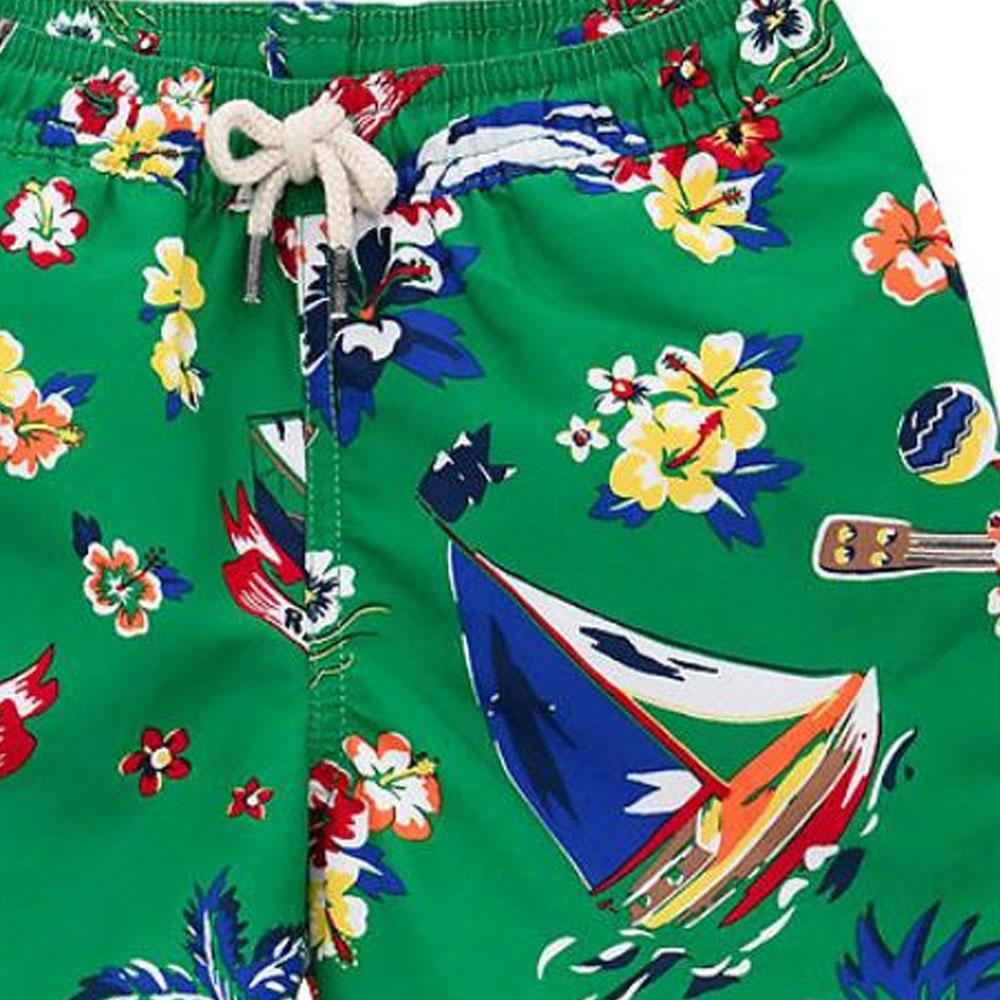 Polo Ralph Lauren Шорты с принтом и эластичным поясом Пятиточечные шорты Детские шорты Зеленый 323936798-001