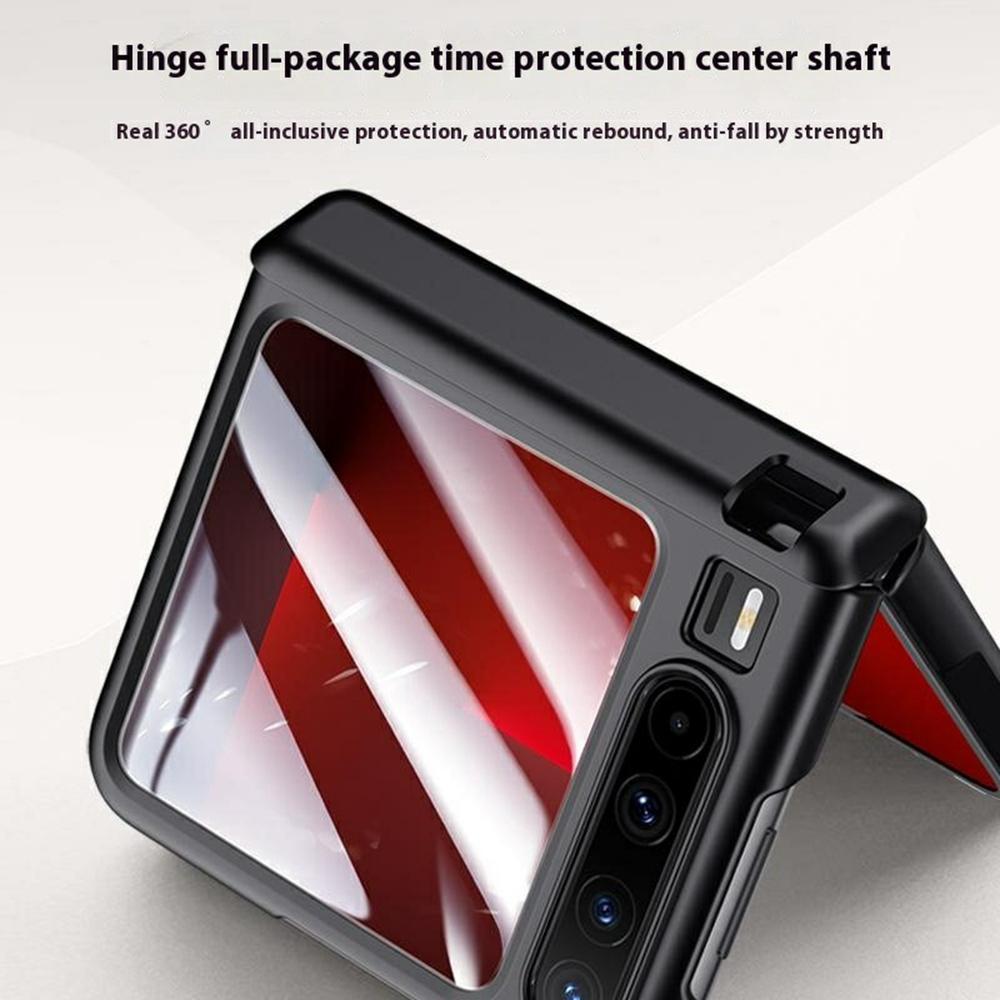 For Huawei Pura X Case Compatible with MagSafe Hard PC Hinge Protection Phone Cover with Rear Small Screen Protector