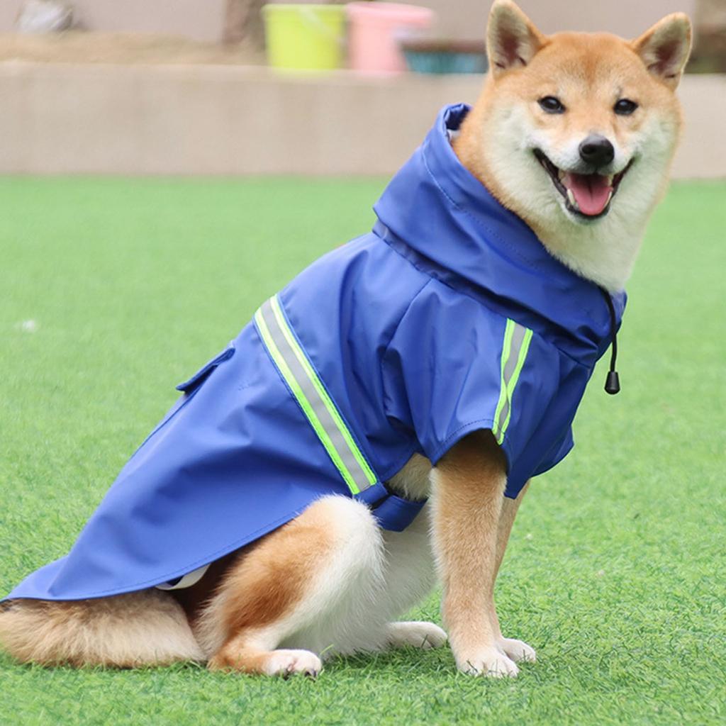 Pet Raincoat Fashion Reflective Waterproof Pet Winter Raincoat Dog Medium Large Dog
